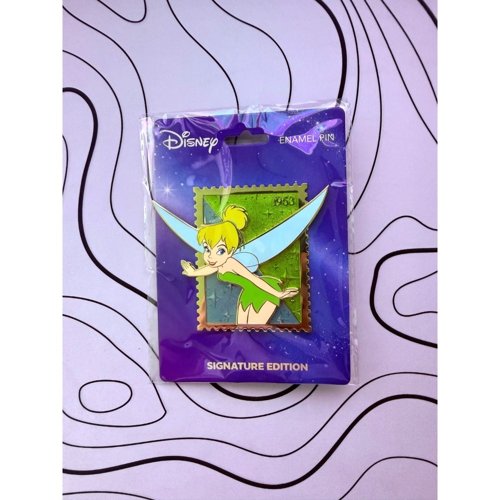 Disney Royal Stamp Peter Pan Tinker Bell Collectible Pin IN HAND